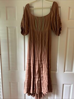Women's Maternity Boho Midi Dress